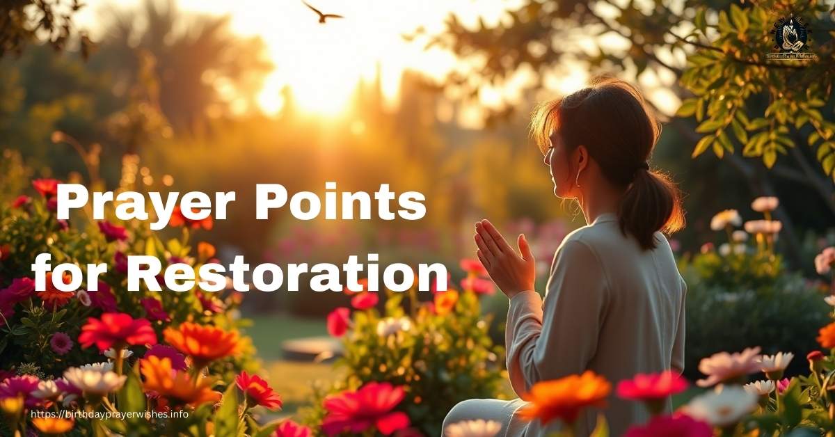 Prayer Points for Restoration