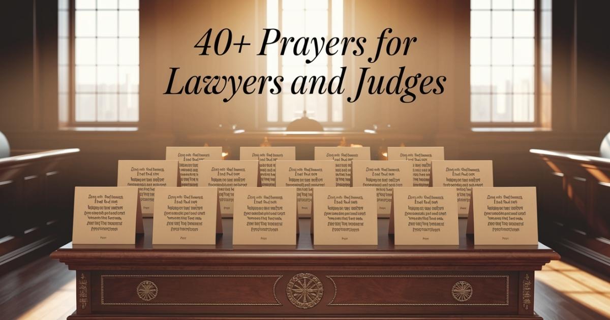 Prayers for lawyers and judges