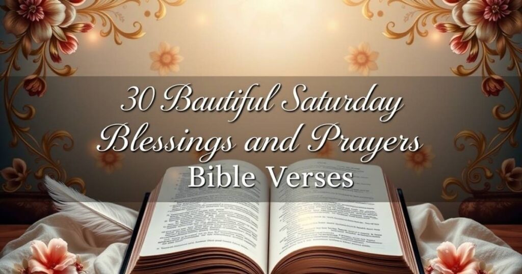 Beautiful Saturday Blessings and Prayers Bible Verses