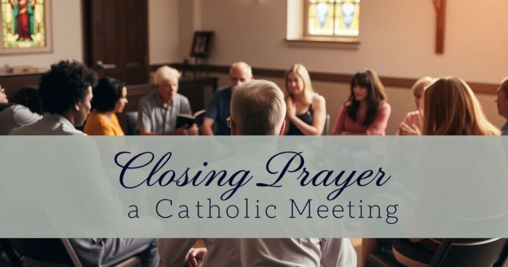 Closing Prayer for a Catholic Meeting