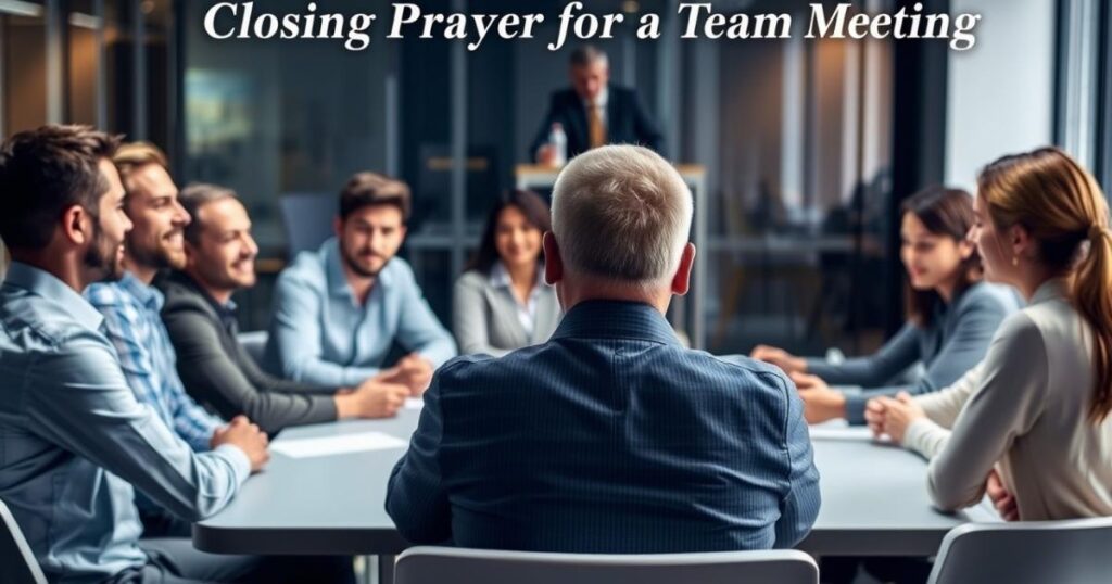 Closing Prayer for a Team Meeting