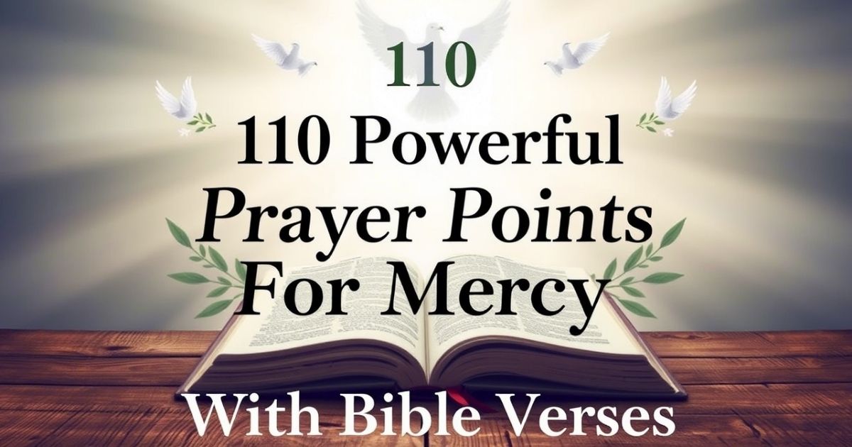 Powerful Prayer Points For Mercy With Bible Verses