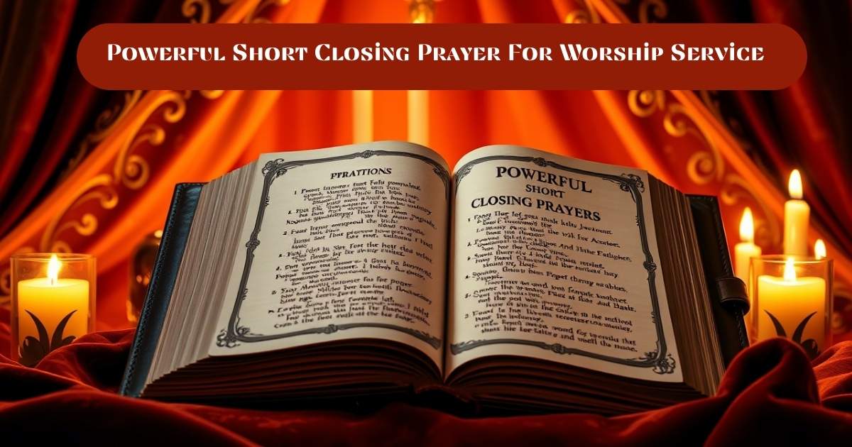 Powerful Short Closing Prayer For Worship Service
