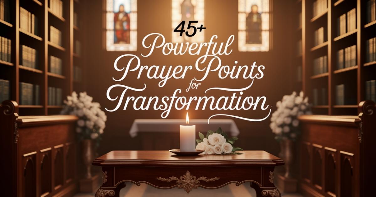 Prayer Points For Transformation