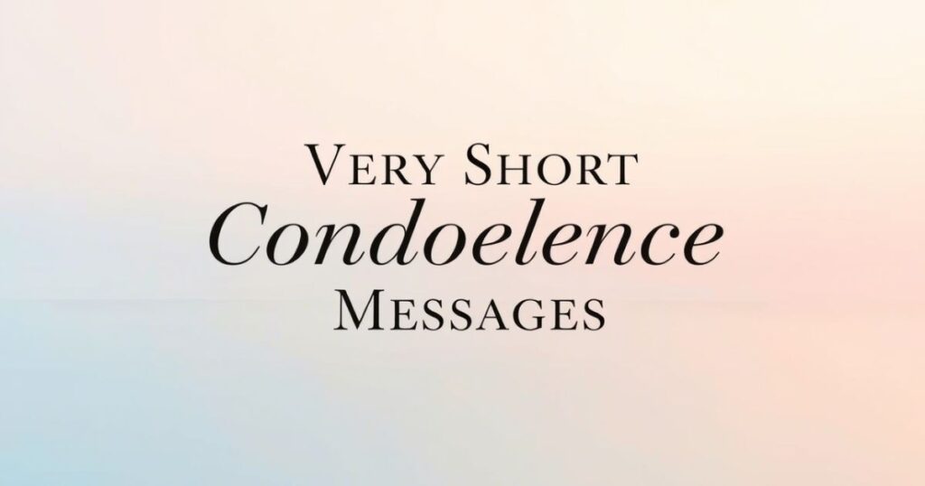 Very Short Condolence Messages 
