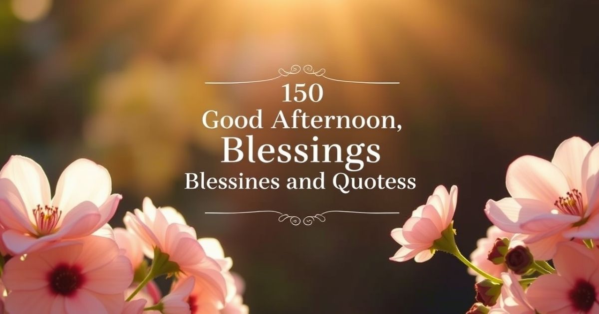 Good Afternoon Blessings and Prayers Quotes