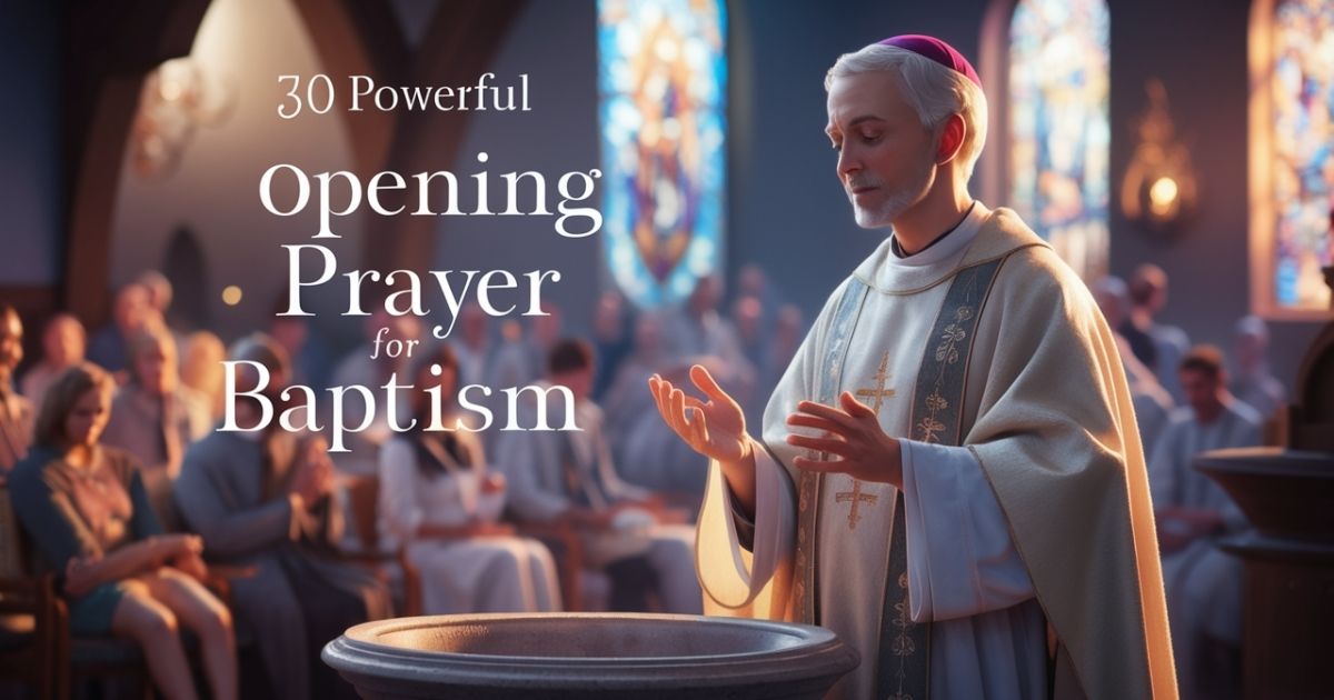 Powerful Opening Prayer For Baptism